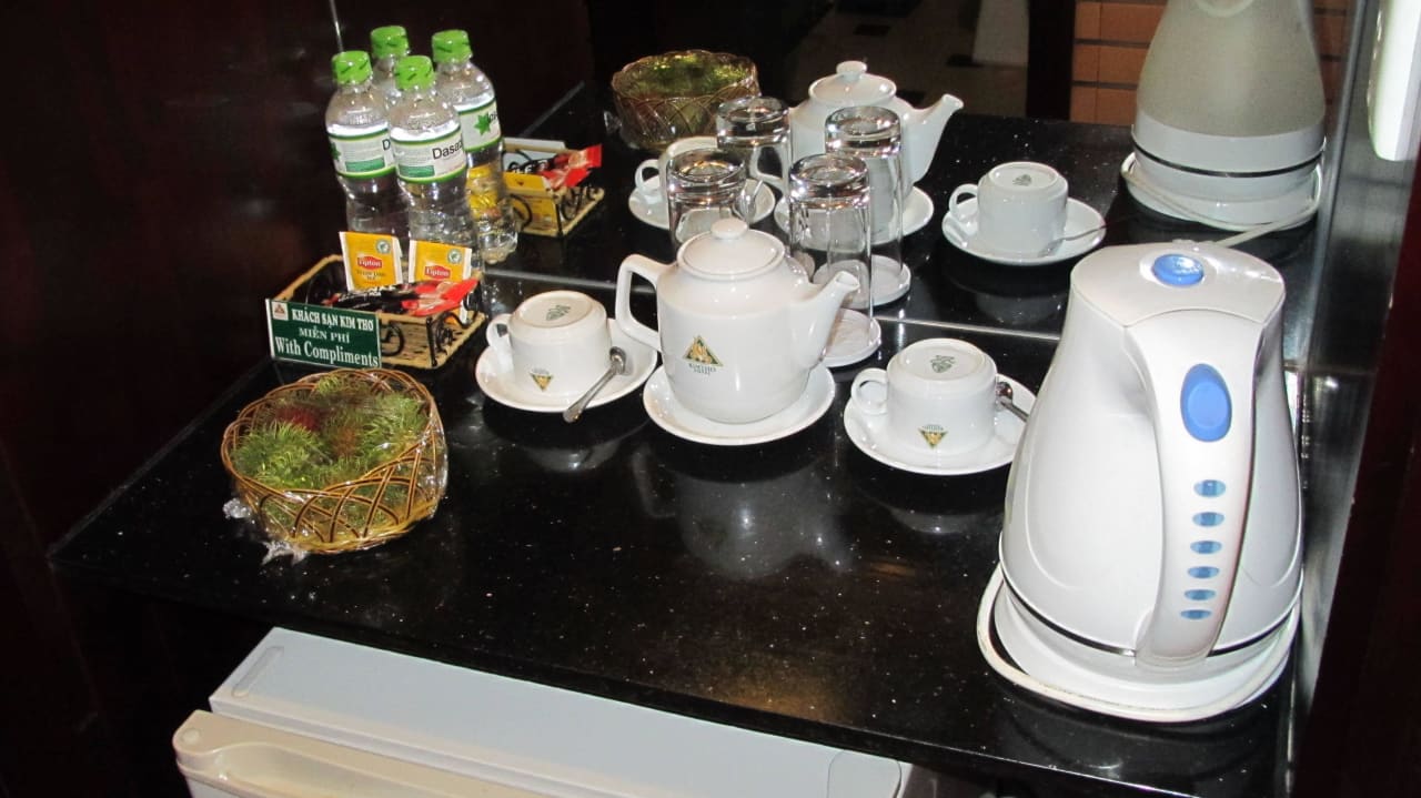 Gratis Rambutan, Tee und Kaffee Kim Tho Hotel