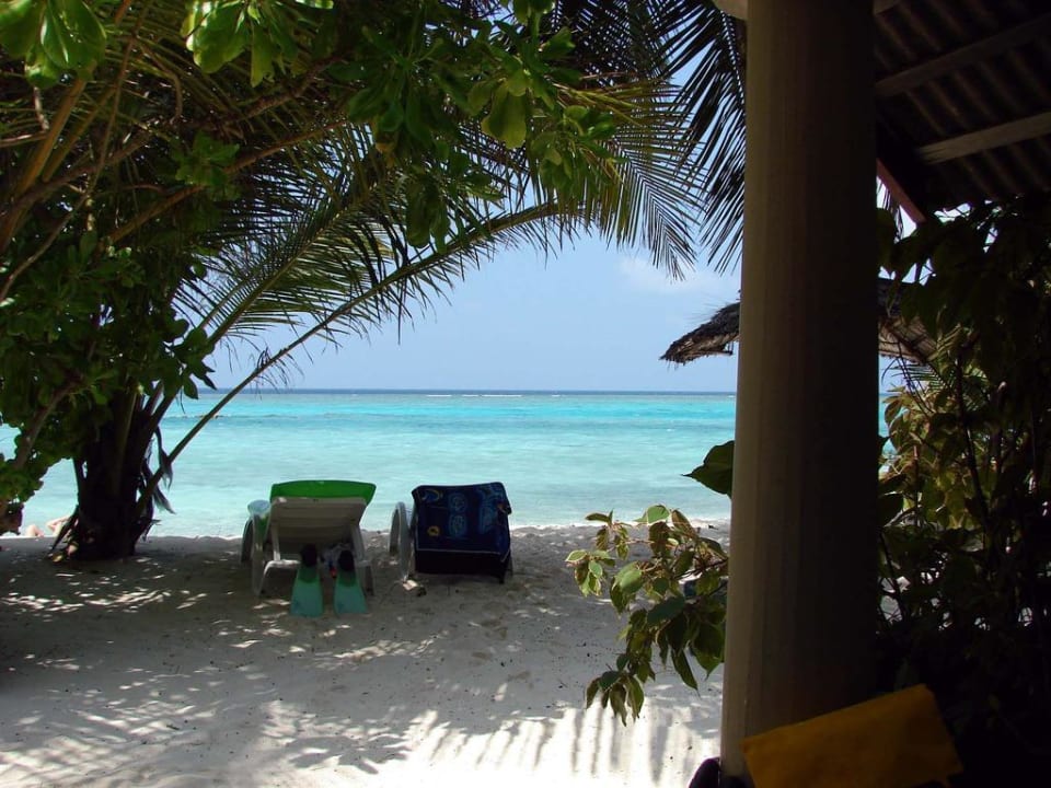 Ausblick von unserem Bungalow Summer Island Maldives