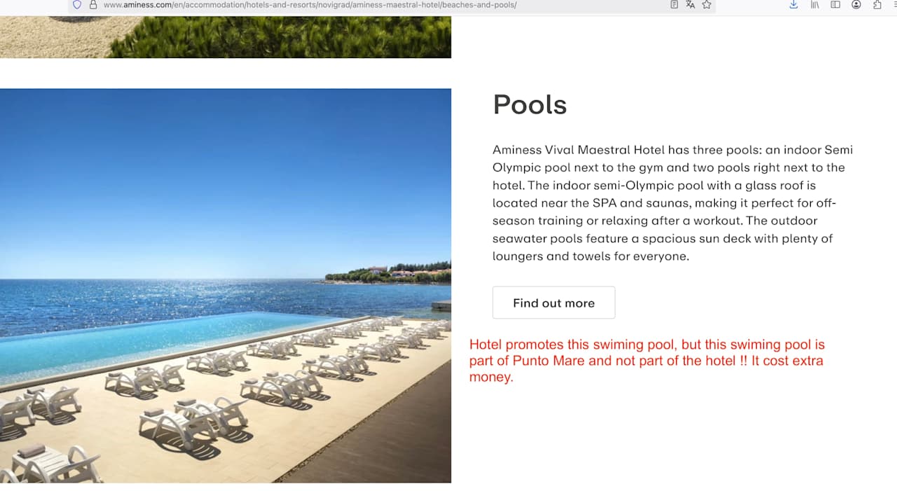 Pool Aminess Vival Maestral Hotel