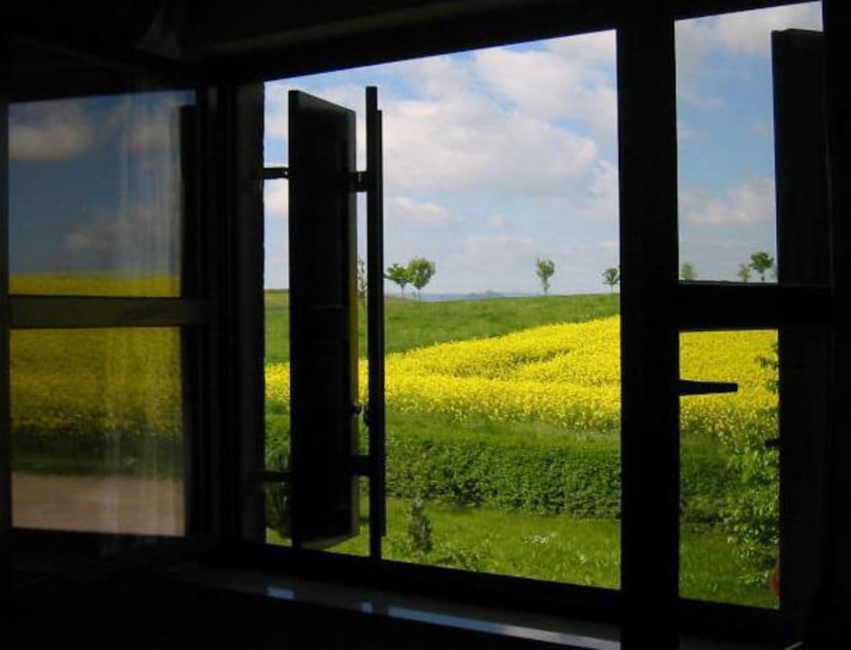 Zimmerausblick zu den Drei Gleichen Landhotel Burgenblick