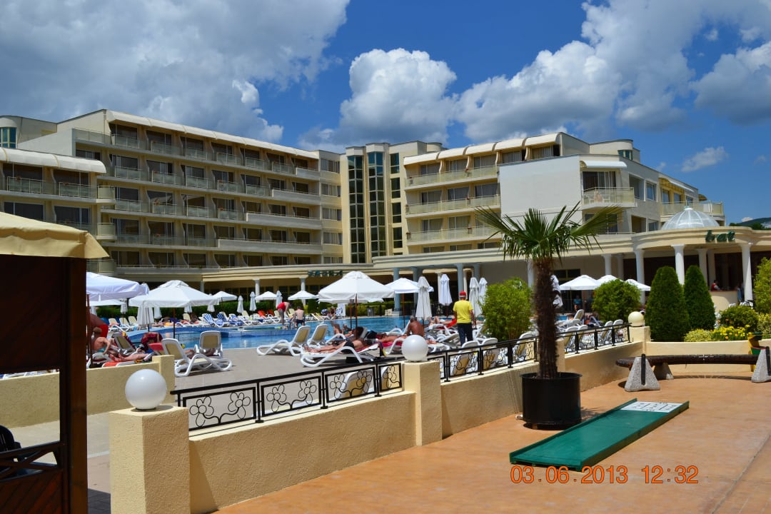 Blick von der Wasser Rutsche DAS Club Hotel Sunny Beach