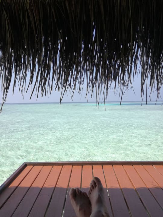 Ausblick von unserer Terasse Adaaran Club Rannalhi - All Inclusive