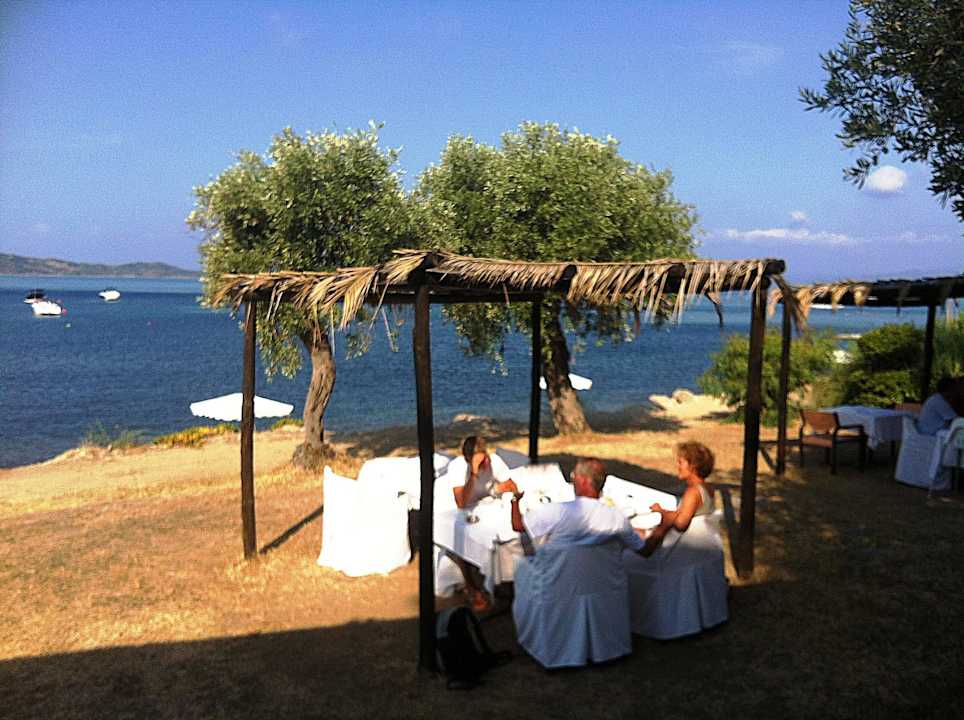 Hier kann man in toller Lage speisen Xenia Ouranoupolis