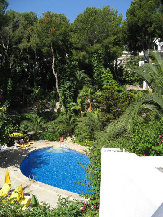 Ausblick von der Suite auf einen Pool Bon Sol Resort & Spa