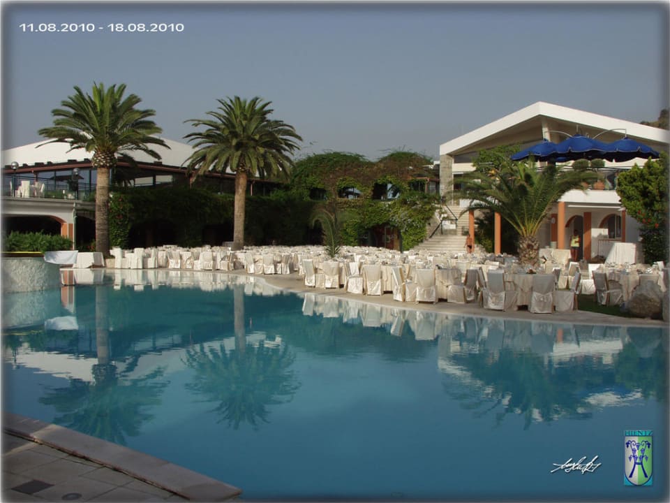 Aussicht vom Balkon zum Pool Aldiana Club Rocca Nettuno Calabria