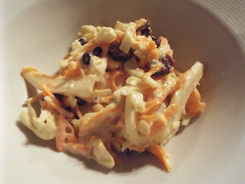 Abendessen: Salat Palmwag Lodge