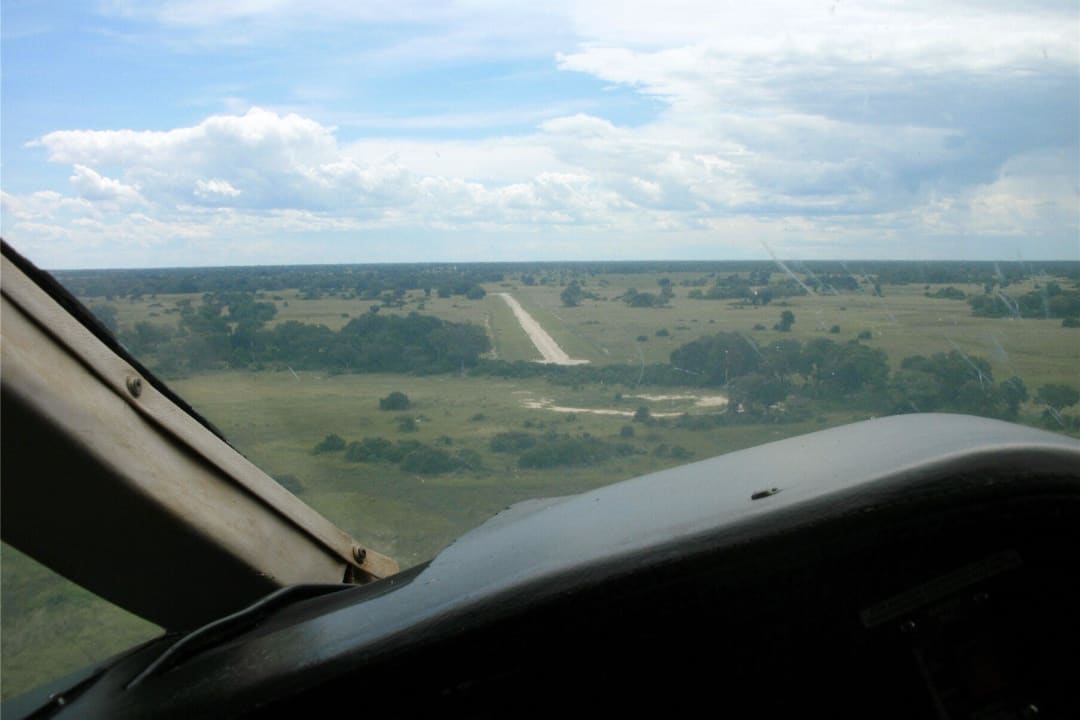 Anflug auf Camp Kwara Hotel Kwara Camp