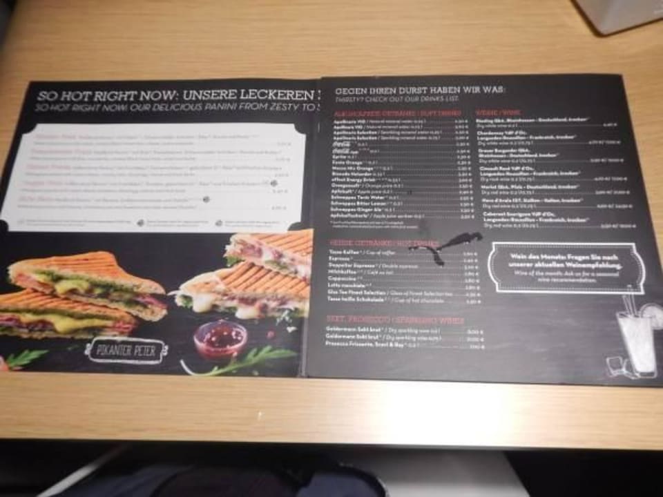 Speisekarte Ibis Hamburg Alster Centrum Hotel