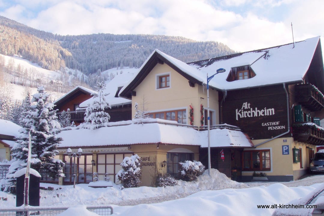 Winter Außenansicht Gasthof-Pension Alt Kirchheim