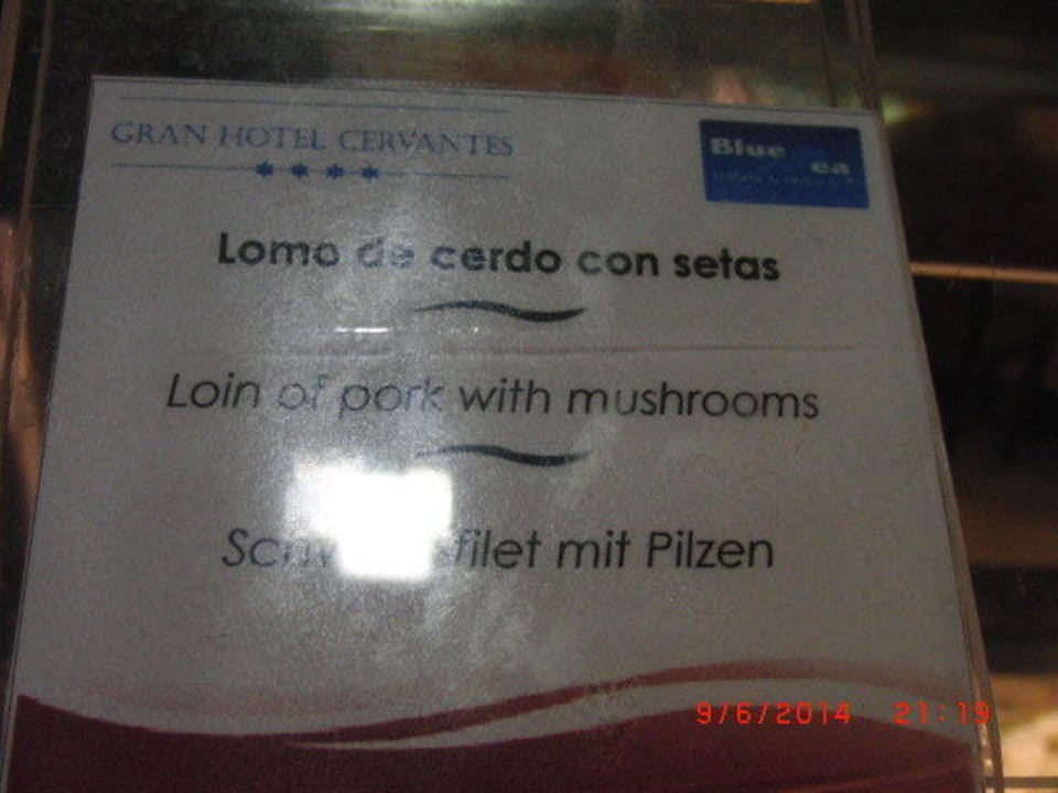 Falsche Beschriftung BLUESEA Gran Cervantes