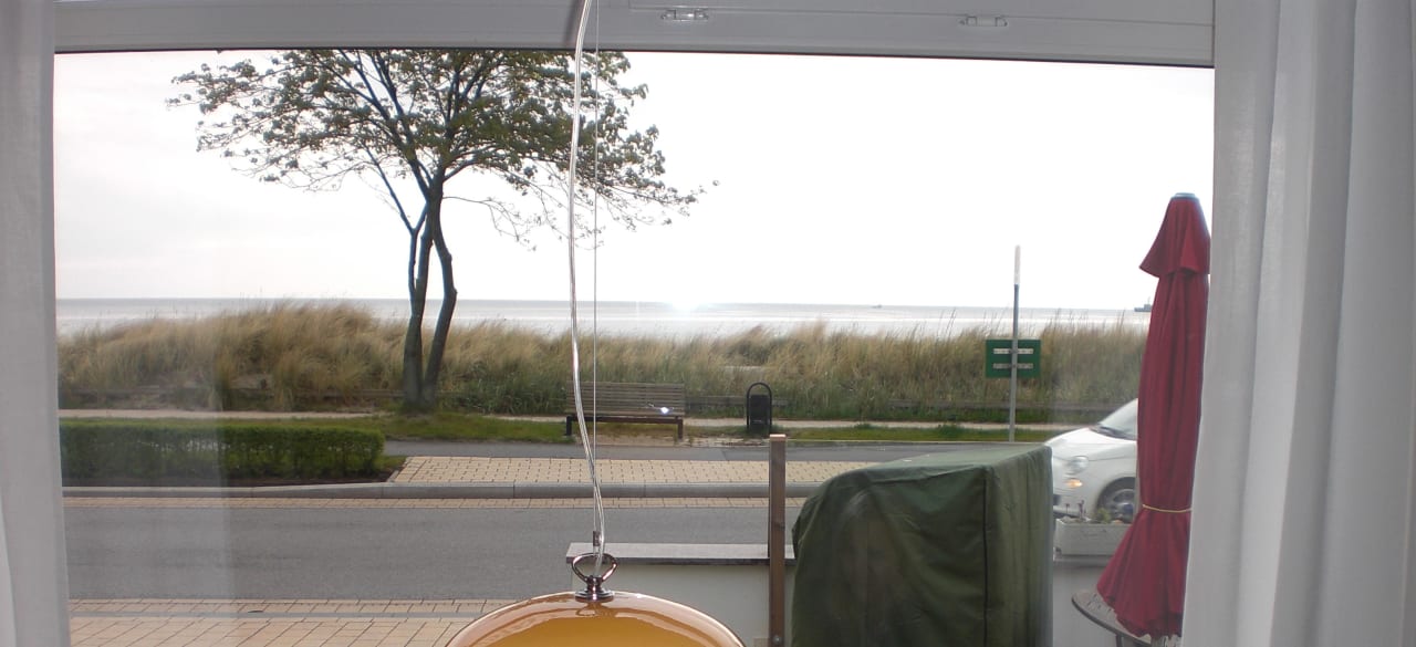 Blick auf den Strand Haus am Meer