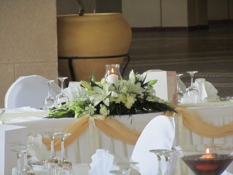 Tischdeko bei Hochzeiten im Hotel Lindos Princess Beach Resort & Spa