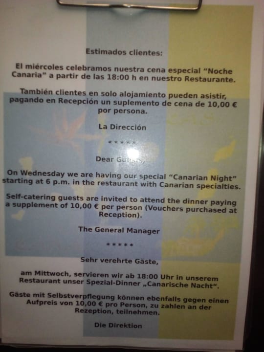 Themenabend einmal pro Woche Servatur Alameda de Jandía