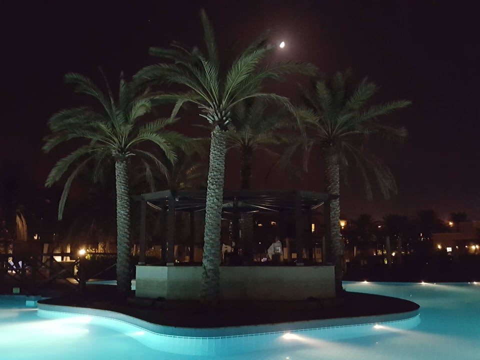 Poolbar @night Miramar Al Aqah Beach Resort