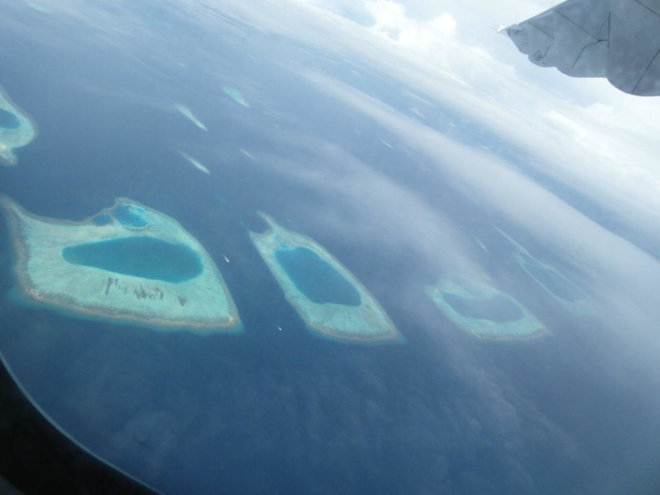 Anflug die Malediven Villa Park Sun Island