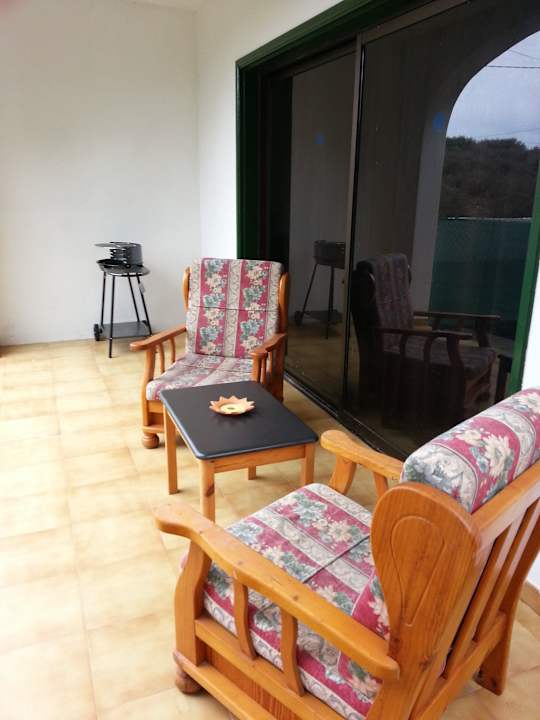 Terraza cubierta Apartments Los Medanos