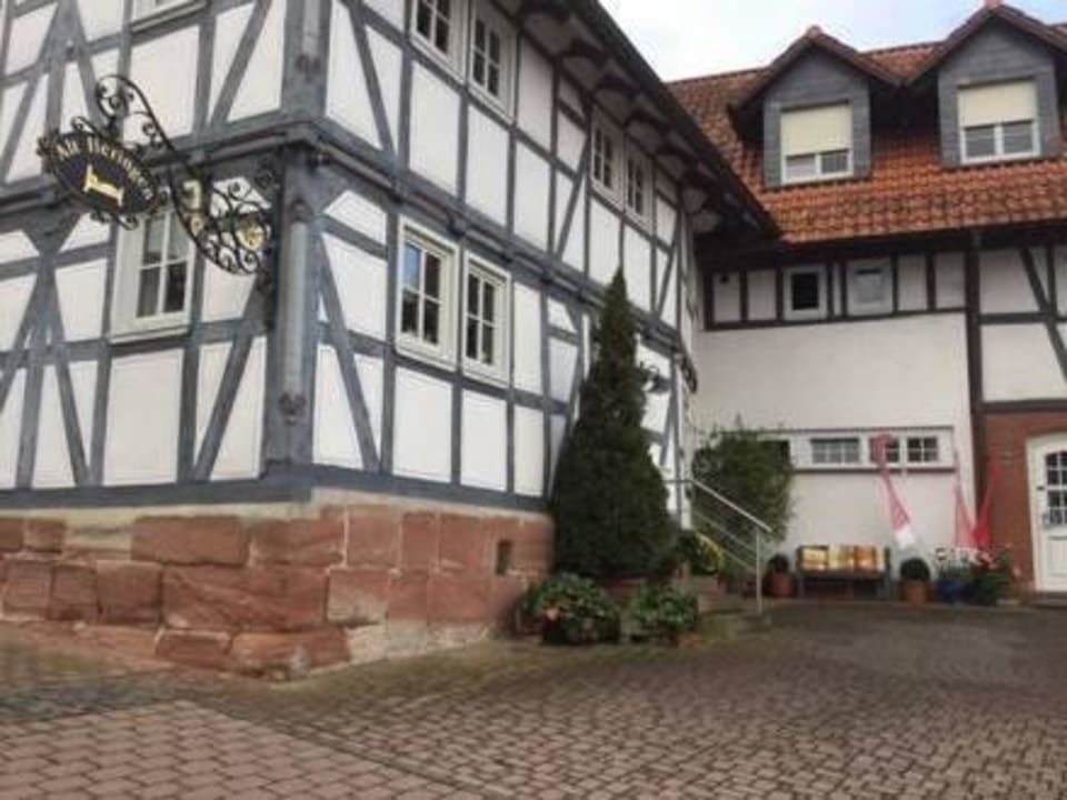 Von der Straße aus Pension Alt Heringen