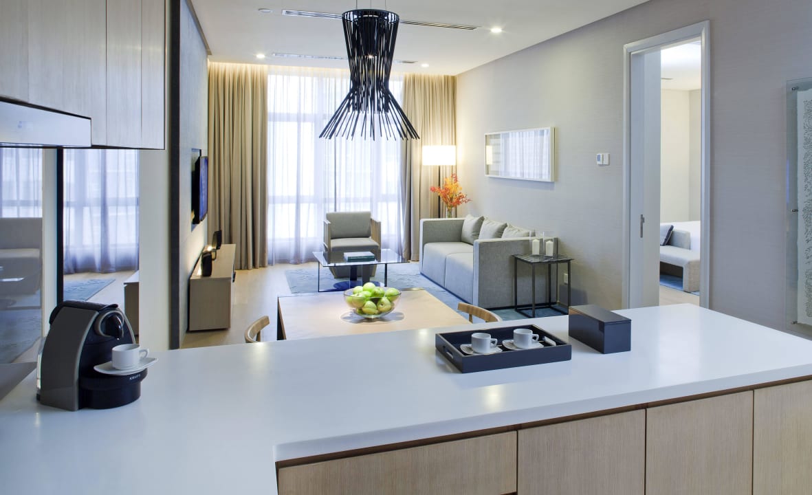 One Bedroom Deluxe Living Room and Kitchenette Fraser Residence Kuala Lumpur