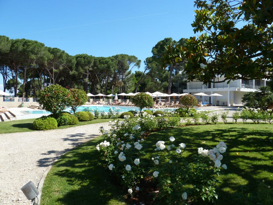 Blumenpracht im ruhigen Park. Falkensteiner Hotel Adriana