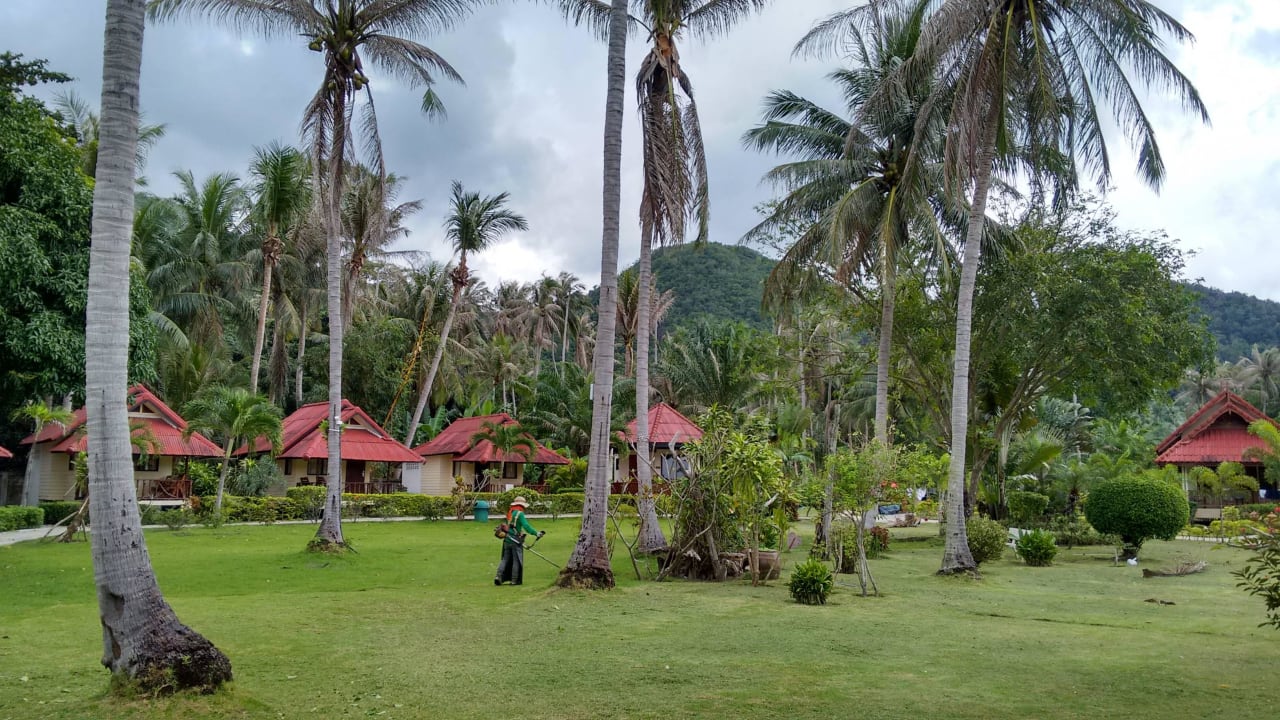 Blick in die Gartenanlage Long Bay Resort Koh Phangan