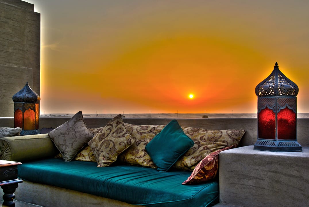 Ausblick mit Sonnenuntergang Hotel Bab Al Shams Desert Resort & Spa