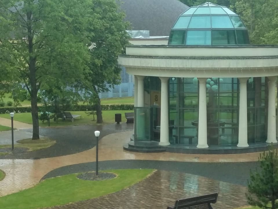 View to the mineral water pumping building Grand Spa Lietuva - Hotel Lietuva