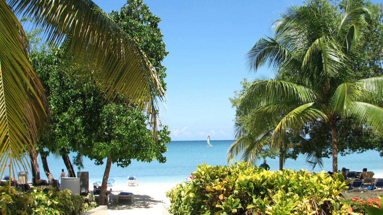 Blick zum Strand Riu Montego Bay - Adults Only
