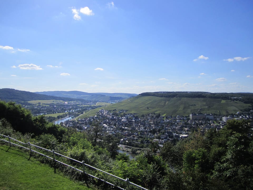 Ausblick vom Biergarten Jugendherberge Moselblick