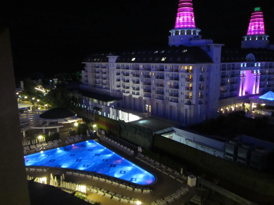 Nächtlicher Blick aus unserem Zimmer Hotel Delphin Imperial