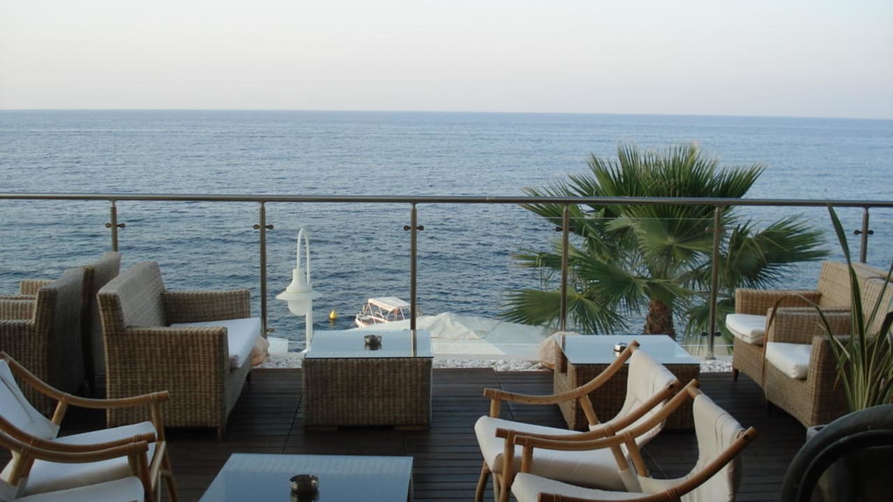 Barterrasse vom Glaros Glaros Beach Hotel