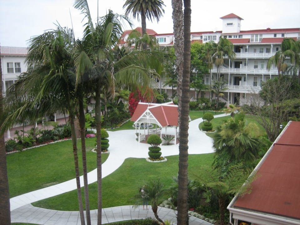 Blick in den Innenhof des Del Hotel Del Coronado
