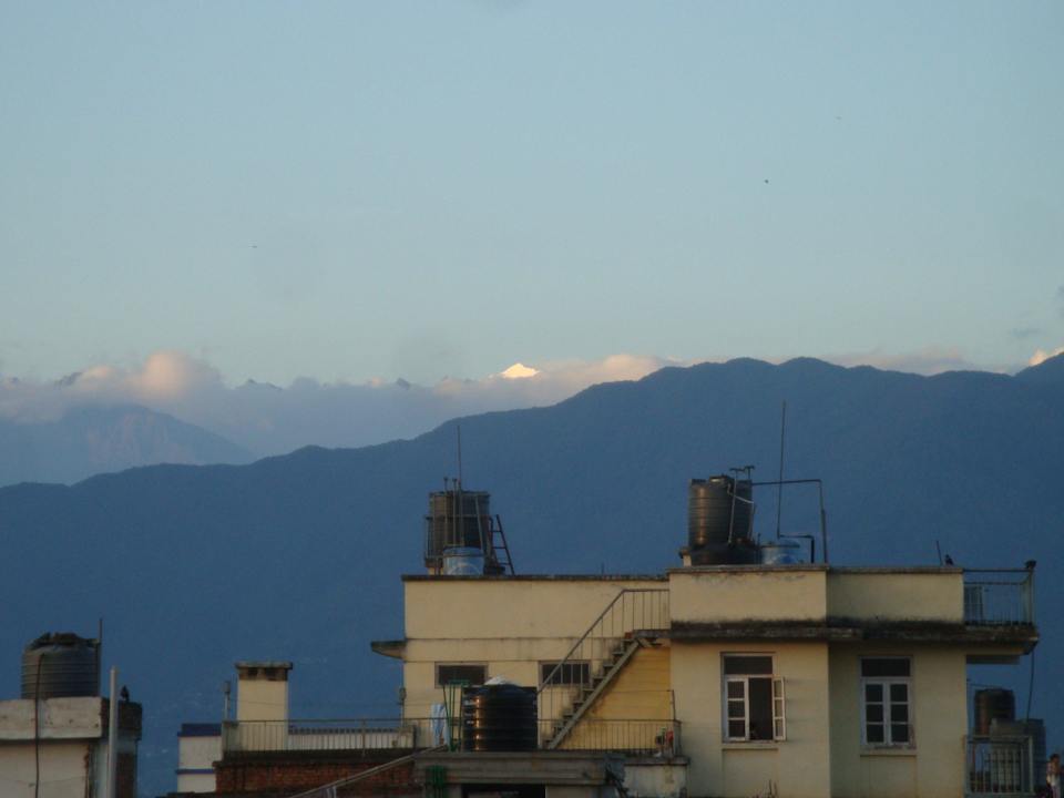 Blick von der Dachterrasse zum Himalaya Guesthouse International