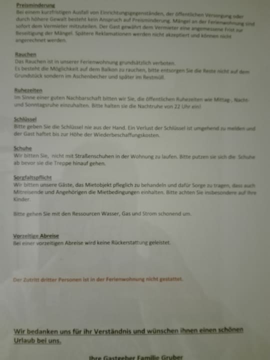 Sonstiges Ferienwohnung Pfaffenlehen