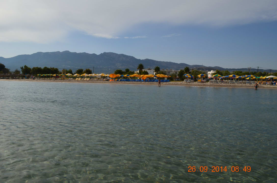 Szeroka piaszczysta plaża Ilios K Village Resort