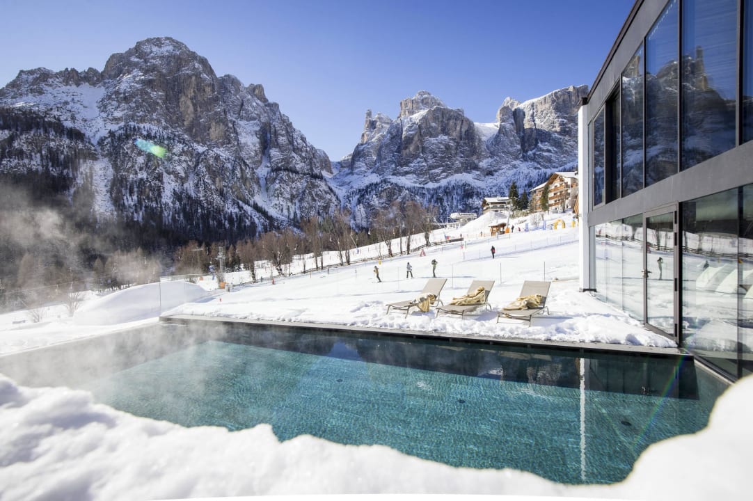 Außenschwimmbad Winter Hotel Cappella