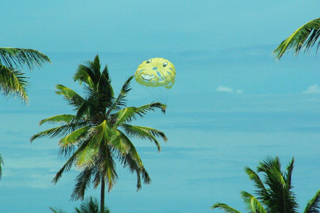 Parasailing hinter der Palme Punta Cana Princess All Suites Resort & Spa