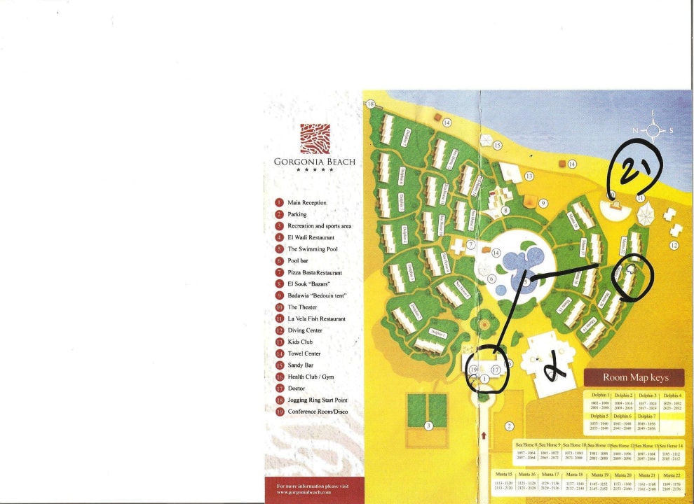 Skizze der Anlage Hotel Gorgonia Beach Resort