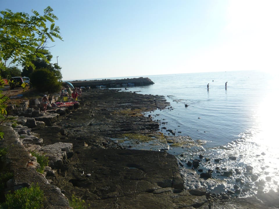 Man kann liegen am Strand. Hotel Zlatna Vala
