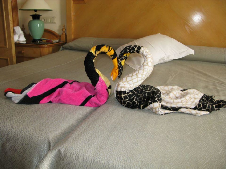 Schwäne aus unseren Handtüchern Hotel Riu Palace Meloneras