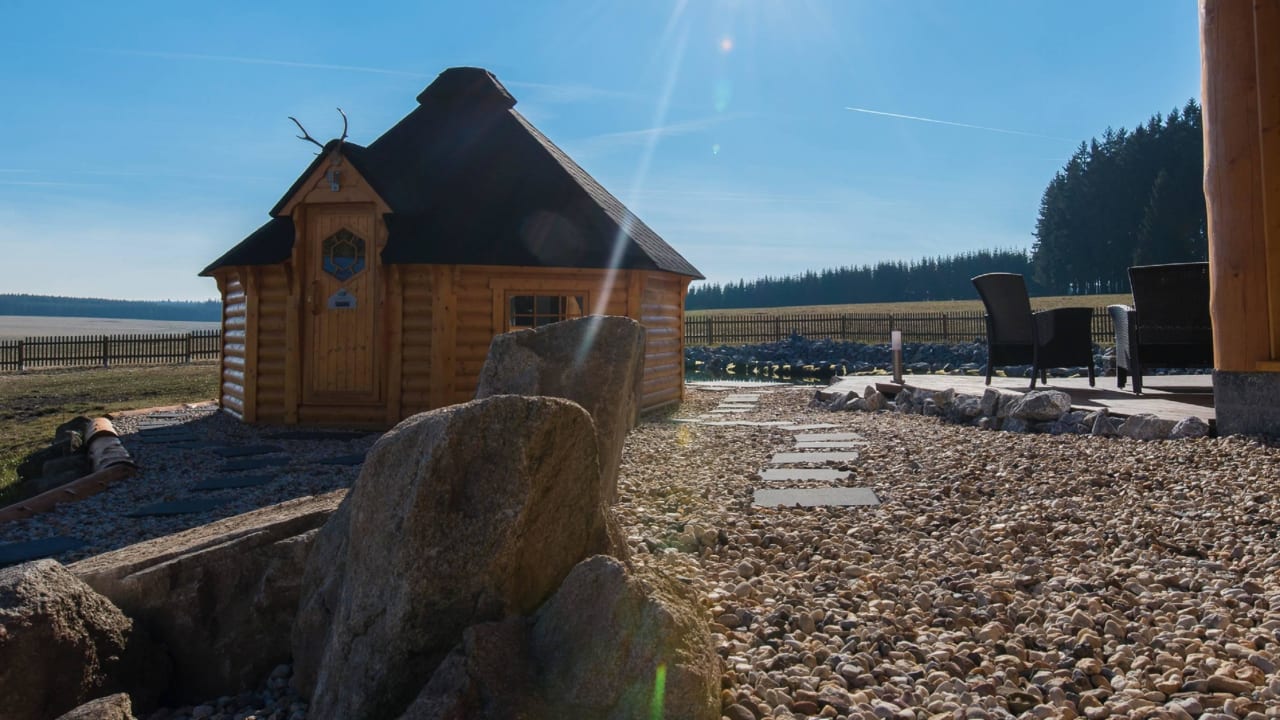 Saunahaus Naturstammhaus und Appartements Zum Brockenbaecker