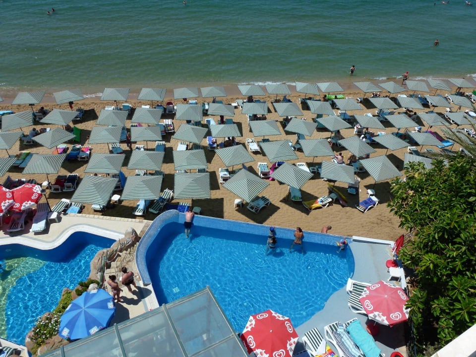 Die Poolanlage Aska Hotel Just in Beach