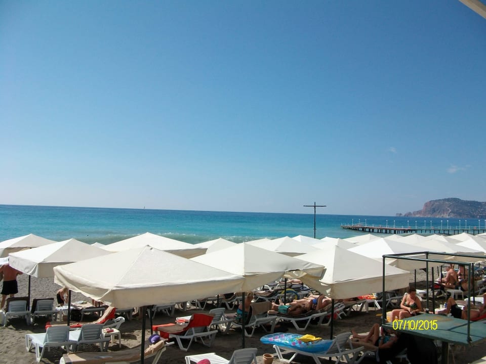 Strand vom Restaurant aus Hotel Club Paradiso