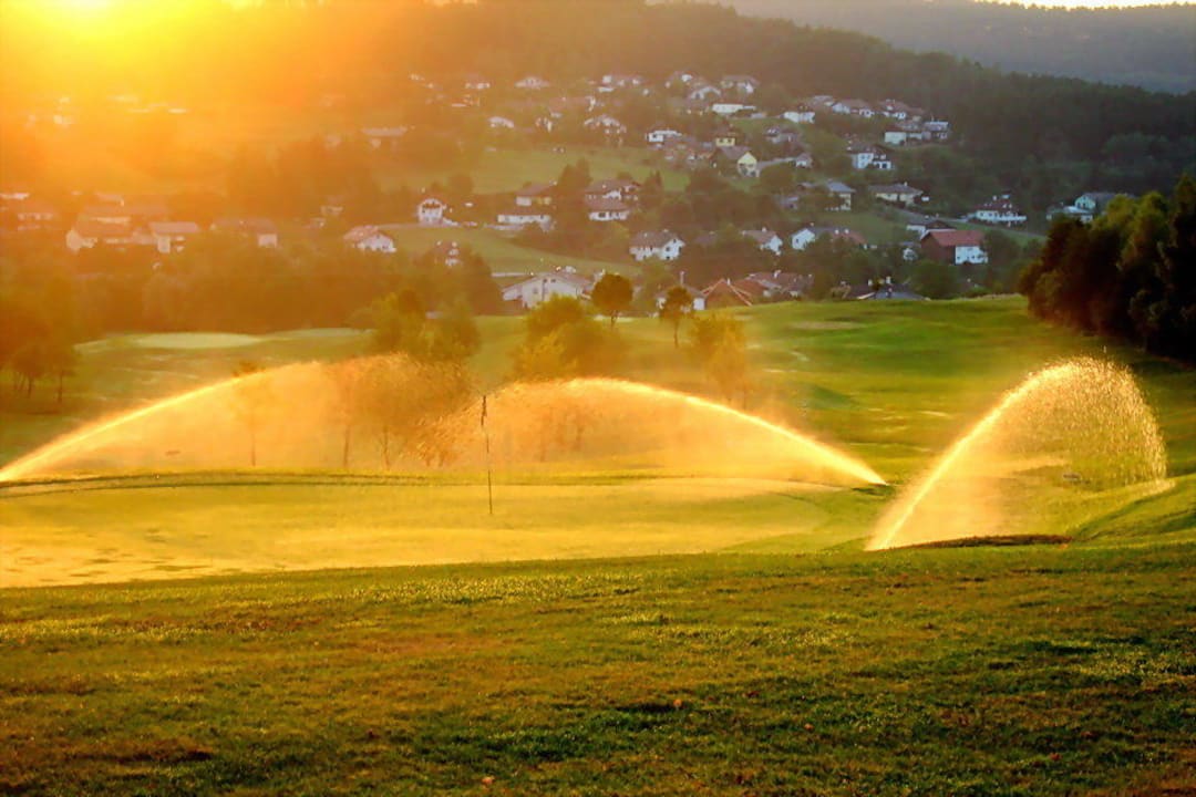 Blick vom Golfplatz auf den Ort Ampflwang Aldiana Club Ampflwang