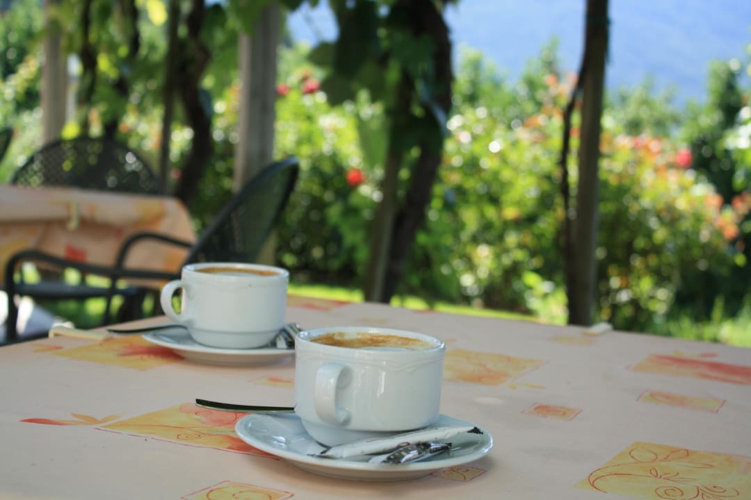 Kaffee auf der Terrasse Hotel Jonathan