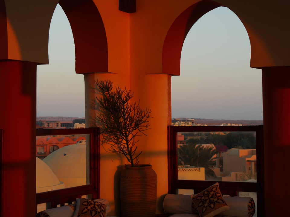 Die Makadibucht vom Turm des Makadi Beach Hotel JAZ Makadi Star & Spa