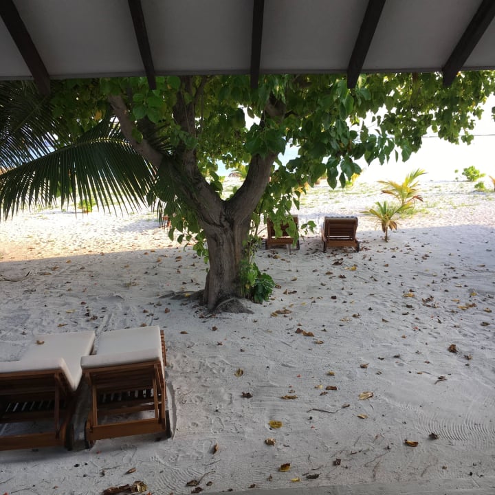 Terrasse am Bungalow Adaaran Select Meedhupparu Island Resort - Premium All Inclusive