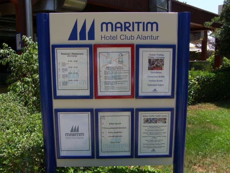 Infotafel beim Restaurant Labranda Alantur Resort