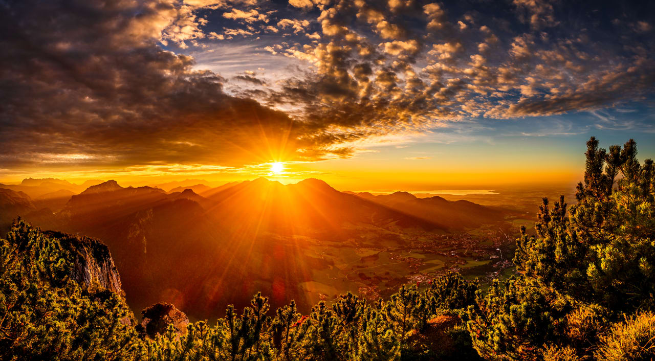 Ausblick Unternberg Hof - Ruhpolding