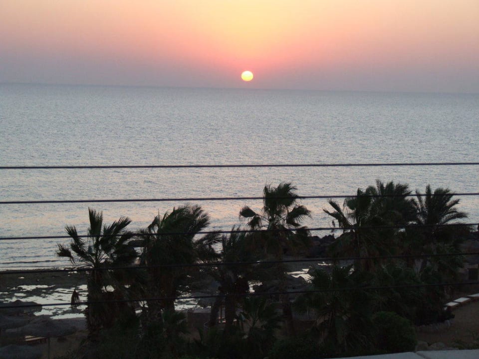 Sonnenaufgang von unserer Terrasse Pickalbatros Citadel Resort