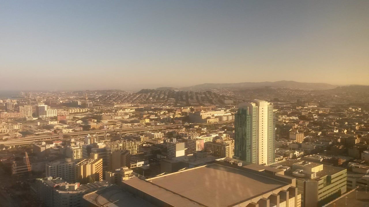 Stadtblick aus der Bar Hotel San Francisco Marriott Marquis